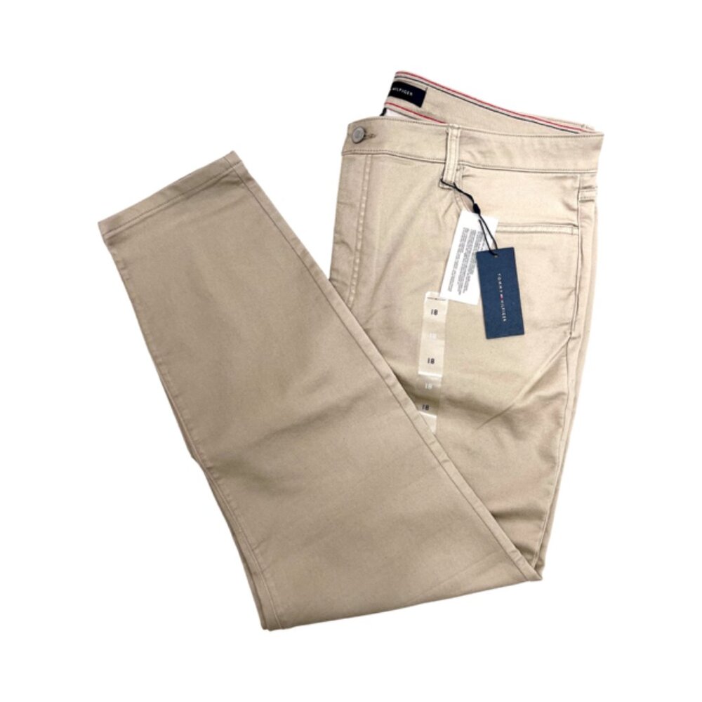 New Tag-Tommy Hilfiger women's pants khaki chino ankle-length pants  size 18 - Picture 2 of 7
